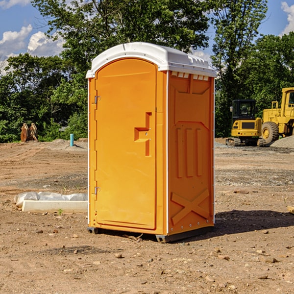 how often are the porta potties cleaned and serviced during a rental period in Hamilton County KS